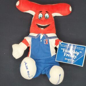Vtg Fun Ship Freddy 12” Plush 2003 Carnival Cruise Lines Souvenir Stuffed Mascot